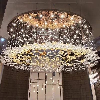Profissional Decoração de Interior Lâmpada de Cristal Cordel Moderno Luxo Decoração de Casamento Tecto Luz