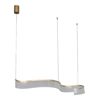 Guia de luxo moderno espiral LED candelabro para sala de estar quarto
