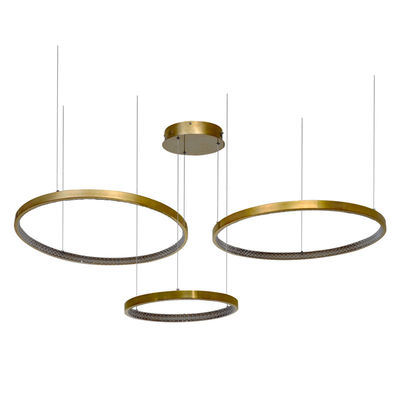 Lâmpadas de Pendente Moderno Sala de estar Sala de Jantar Anéis Círculo Acrílico Corpo de Alumínio Lâmpada de Tecto LED Casa Metal Contemporâneo