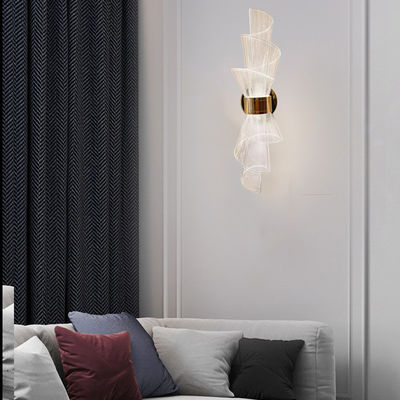 Senso Avançado de Tocha Sala de estar fundo de parede lâmpada de parede acrílica delicada e bela cama lado da cama LED luzes de parede
