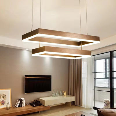 Sala de estar dupla pequena Led Lâmpadas Modernas Simples Retangulares Iluminação nórdica Lobby Restaurante Bar Iluminação pendurada