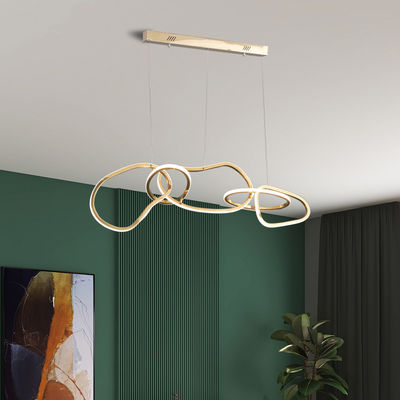 Anel de Cruz de Ouro Lâmpadas Suspensas de Luxo Lâmpadas de Anel de Anel de Anel de Anel de LED Moderno