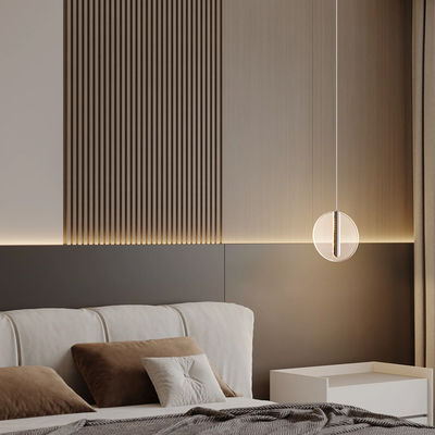 Circular Acrílico Moderno LED Lustreiro Interior Criativo Casa Ático Quarto Dormitório Lado da cama Estúdio Escada Decoração Interior