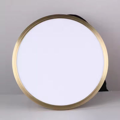 Corpo de ouro moderno Branco Lâmpada de teto de sombra de acrílico Sala de estar Redonda 24W 36W 54W Luz de teto de metal LED