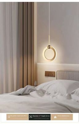 Minimalista Pendente Circular Residência Decorativa Lâmpadas Modernas Simples Hotel Restaurante Jantar Lado da cama Café Bar Lâmpadas Luz