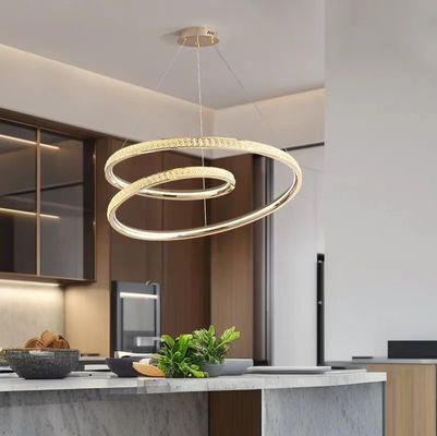 Moderno Simples Italiano Luz Luxo Sala de estar Sala de jantar Sala de dormir Lustre Anel Minimalista de alto nível