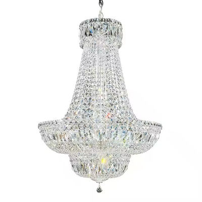 Modern Hotel Lobby Villa Decoração Pendente Luz Custom Grande Projeto Luxo LED Cristal Lustreiro