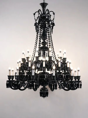 Lâmpadas de candelabro de moda candelas de fumaça preta candelas de cristal modernas únicas candelabros para sala de jantar
