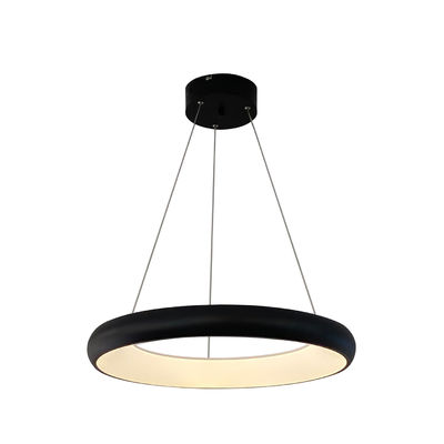 Modern Round Acrylic White Black Led Iluminação para Engenharia Hoteleira Luzes de teto penduradas brilhantes