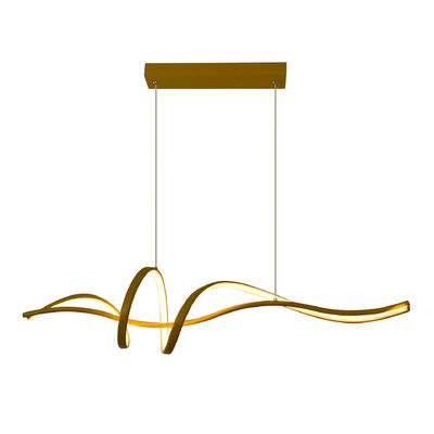 Sala de jantar candelabro Fluffy Catkins Linear italiano Pendente de luz Decoração de luxo Sala de jantar Dimmable Lâmpada de banda longa