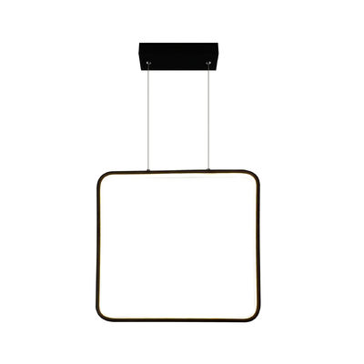 Moderno Minimalista Quadrado Candelabro Quadro LED Alumínio Lâmpadas Pendente