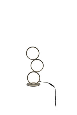 Lâmpada de mesa de metal elegante de três anéis Lâmpada de mesa de alumínio dimmable moderna