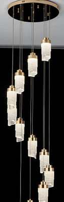 Lâmpada de alta decoração de escada de hotel de villa LED personalizada Lâmpada de candelabro de acrílico moderno 30000 horas de vida útil