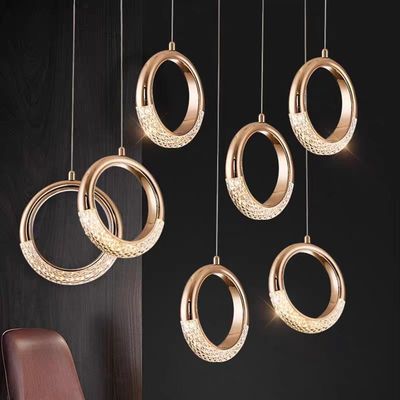 Luz pós-moderna Luxo Pendente Luz Para Escalão do Quarto E Mesa de Jantar 50000 Horas Duração de Vida Material Acrílico de Alumínio