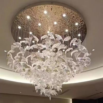 Lobby do hotel Lustre em forma de galinha Salão Escritório da frente Shopping mall salão de beleza joalharia loja de vidro arte Lustre deco