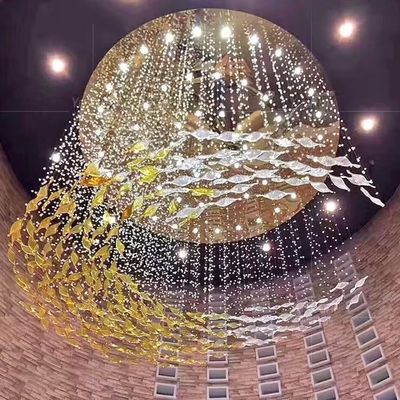 Lâmpada de caixa de areia de escritório de vendas cristal simples lâmpada de pendente de arte moderna lâmpada de sala de estar vidrada lâmpada de hotel lobby lâmpada não padrão