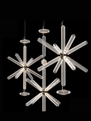 Lâmpada de candelabro LED grande personalizado estilo vintage Pendentes de ferro metálicos de vidro Residencial Hotel Lobby Decoração de instalação pendente lâmpada