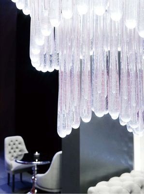 Lustre do salão de banquetes Departamento de vendas do lobby do hotel mesa de areia lâmpada de cristal lustre de gota de água modelo sala de exposições sala de personalidade não padrão