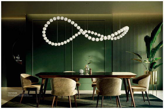 Colar de pérolas Buda Bola de vidro Villa Hotel Design Criativo Luxo Chandelier High-End Não padrão High-End Custom