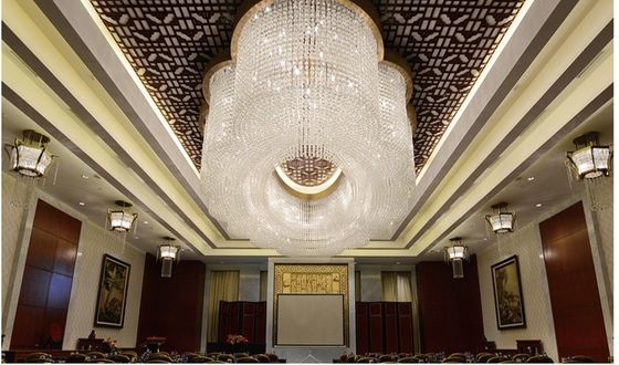 Hall de Hotel Luxo Villa Cristal Redondo Longo Teto Luz Grande Departamento de Vendas Lâmpadas de Projeto Mesa de Areia