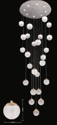 Luminária Pendente Acrílica Dimerizável Dourada Cristal Iluminação Suspensa Lustres de Restaurante Modernos