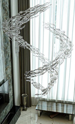 Projeto de sombra de moda moderna Lustres Lustres de vidro Luz Hotel grande Iluminação de banquete