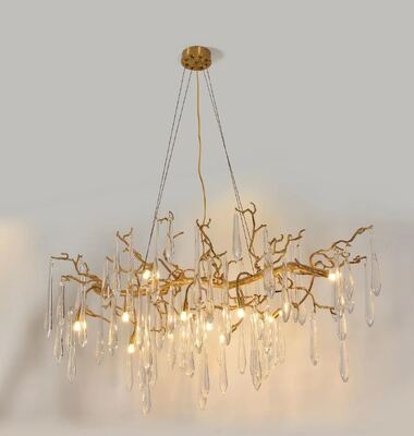 K9 claro pingente de cristal luz do candelabro luxo villa escada grande foyer iluminação suspensão teto alto