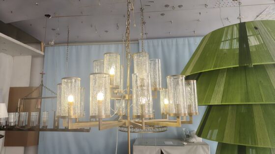 Mini conjunto de fita de cristal feito sob medida, lustre moderno, decoração de arte europeia, conjunto de luz de grupo de banquete